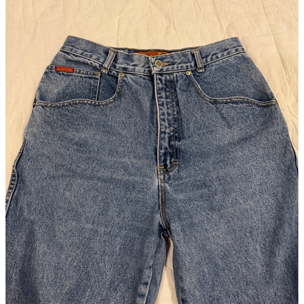 Lawman Western Jeans Womens 11 High Waisted‎ Cotton Vintage 90s Raw Hem Denim